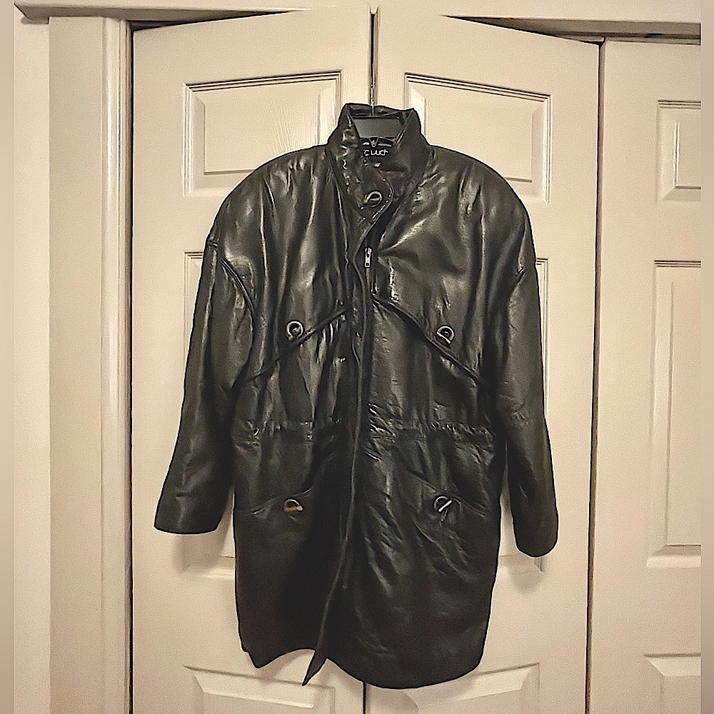 Marc Buchanan Pelle Pelle Vintage European Leather Longline Coat
